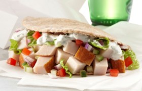 Greek Turkey Pita with Tzatziki Sauce