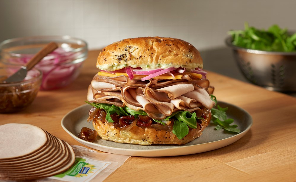 Easy Sliced Turkey Sandwich with Onion Jam