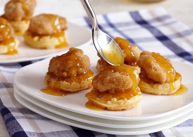 Buttermilk Chicken And Waffle Bites