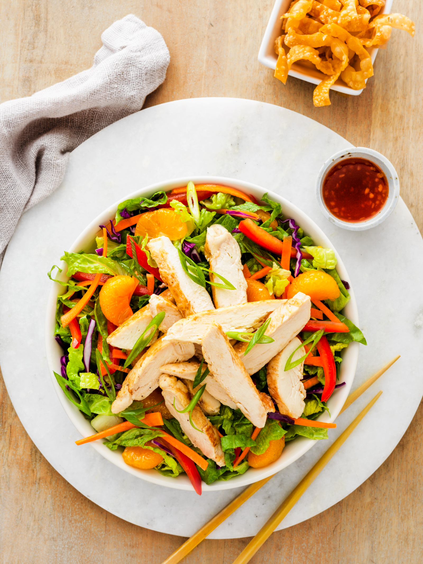Chicken Strips Asian Salad