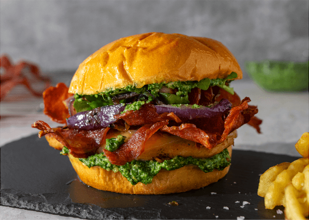 Grilled Chicken Sandwich with Turkey Bacon