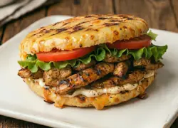 Chicken Fajita Arepa