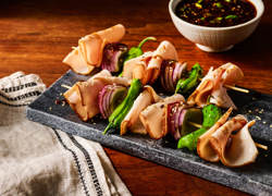 A Twist on Yakitori With Turkey and a Teriyaki Dipping Sauce