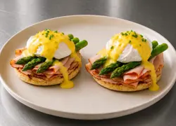 Smoked Turkey & Asparagus Eggs Benedict