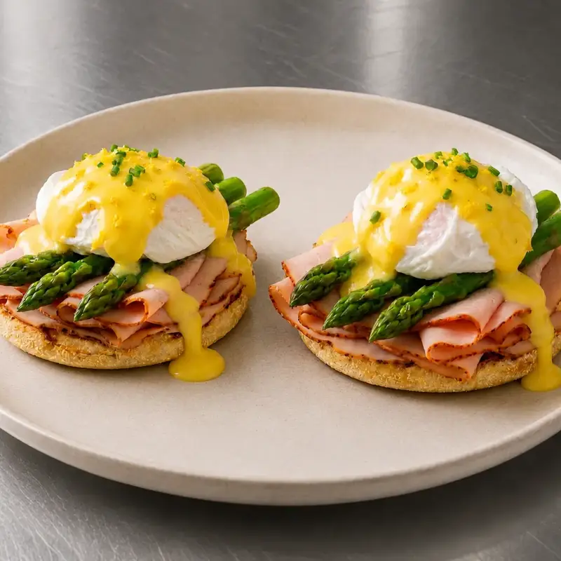 Smoked Turkey & Asparagus Eggs Benedict