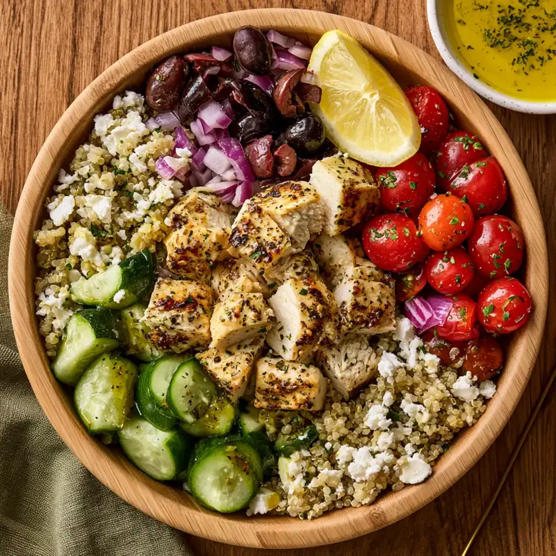 Mediterranean Quinoa Chicken Salad